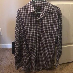 Jos. A. Bank medium plaid dress shirt.